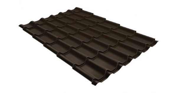 Металлочерепица классик 0,5 Satin RR 32 темно-коричневый купить в Россоши