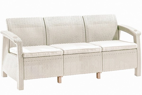 Трёхместный диван  Yalta Sofa 3 Seat белый купить в Россоши