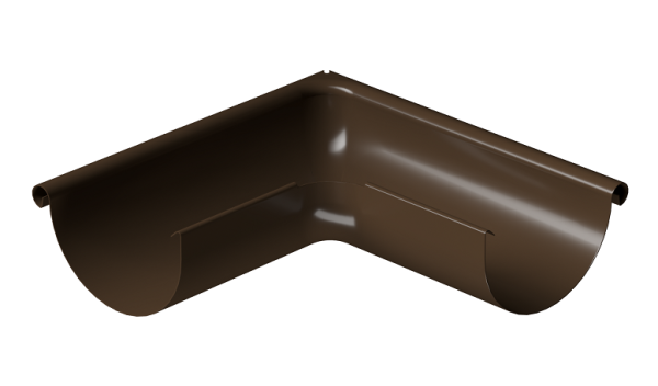 Угол внешний 90° D125 Döcke STAL PREMIUM Каштан, (RAL 8017) купить в Россоши