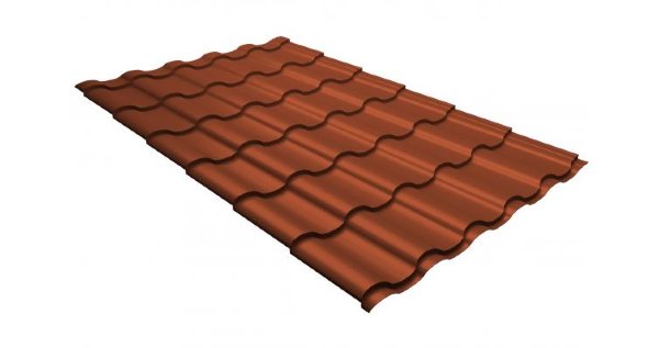 Металлочерепица кредо GL 0,5 GreenСoat Pural RR 750 кирпично-красный (RAL 8004 терракота) купить в Россоши