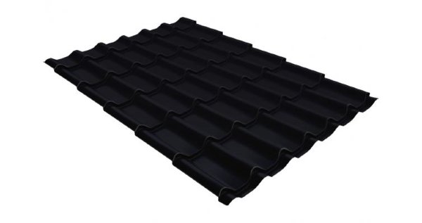 Металлочерепица классик GL 0,5 Velur20 RAL 9005 черный купить в Россоши