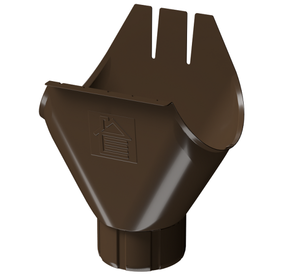 Воронка желоба D125 Döcke STAL PREMIUM Каштан, (RAL 8017) купить в Россоши