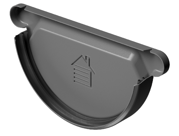Заглушка желоба D125 Döcke STAL PREMIUM Графит, (RAL 7024) купить в Россоши