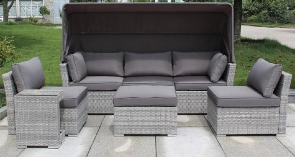 Диван-Трансформер AFINA плетеный из иск. ротанга AFM-320G Grey купить в Россоши