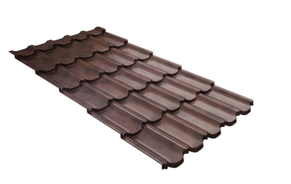 Металлочерепица квинта плюс с  3D резом 0,45 Safari Twincolor Brown купить в Россоши