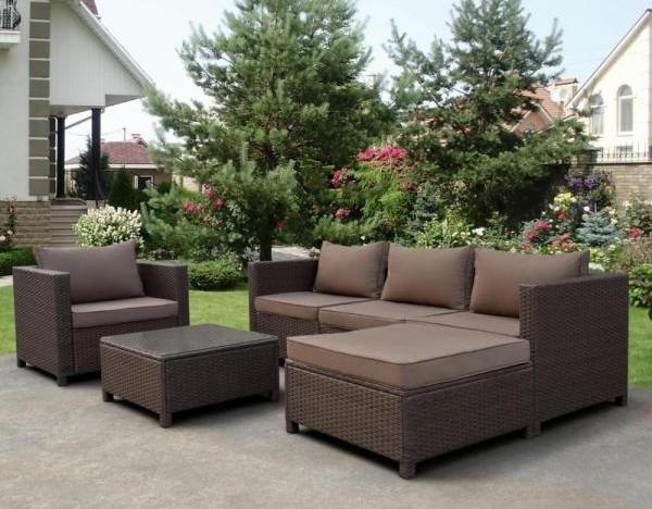 Комплект мебели AFINA плетеной из иск. ротанга YR821A Brown/Beige купить в Россоши
