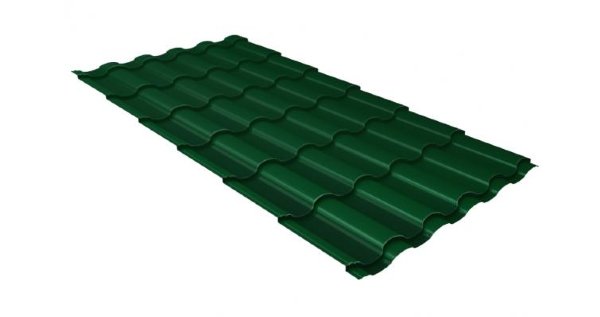 Металлочерепица кредо 0,5 Satin RAL 6005 зеленый мох купить в Россоши