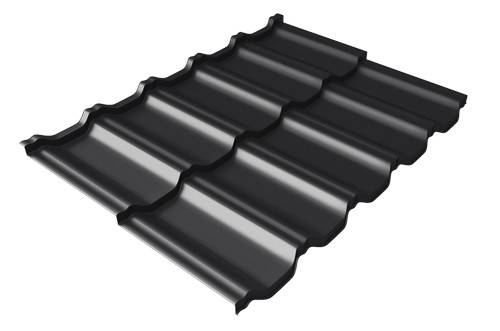 Металлочерепица модульная Квинта Uno Grand Line c 3D резом 0,5 Quarzit lite RAL 9005 черный купить в Россоши