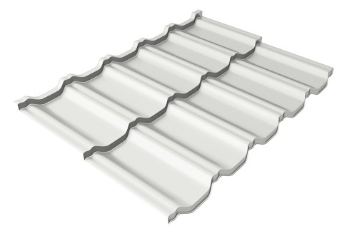 Металлочерепица модульная Квинта Uno Grand Line c 3D резом 0,5 Satin RAL 9003 сигнальный белый купить в Россоши