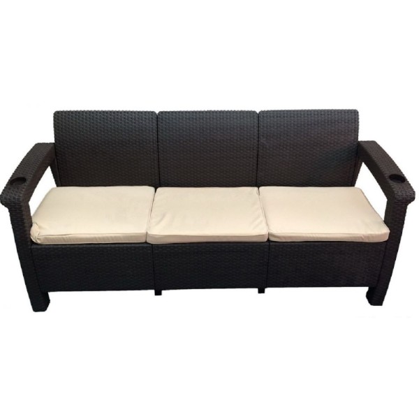 Трёхместный диван  Yalta Sofa 3 Seat венге купить в Россоши