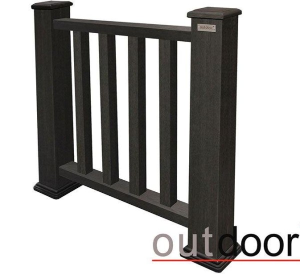 Ограждение из ДПК Outdoor Классик 3D STORM чёрный купить в Россоши