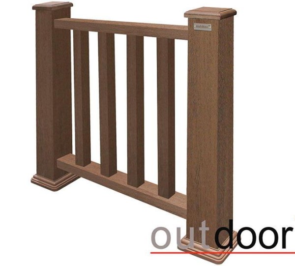 Ограждение из ДПК Outdoor Классик 3D STORM коричневый микс купить в Россоши