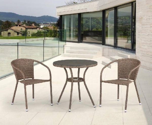 Комплект плетеной мебели AFINA из иск. ротанга T282ANT/Y137C-W56 Light Brown 2Pcs купить в Россоши