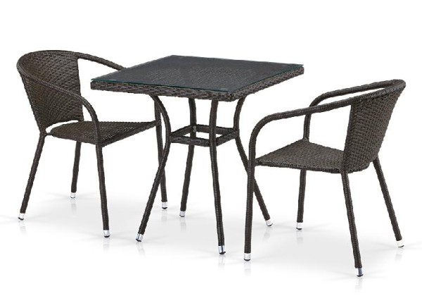 Комплект плетеной мебели AFINA из иск. ротанга T282BNT/Y137C-W53 Brown 2Pcs купить в Россоши