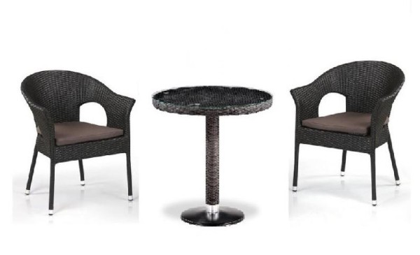 Комплект плетеной мебели AFINA из иск. ротанга T601/Y79A-W53 Brown 2Pcs купить в Россоши