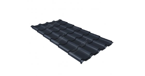 Металлочерепица камея 0,5 Satin RAL 7024 мокрый асфальт купить в Россоши