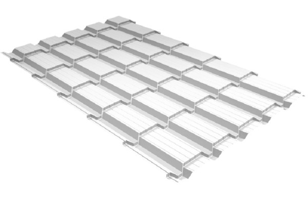 Металлочерепица GL квадро профи 0,5 Satin RAL 9003 сигнальный белый купить в Россоши