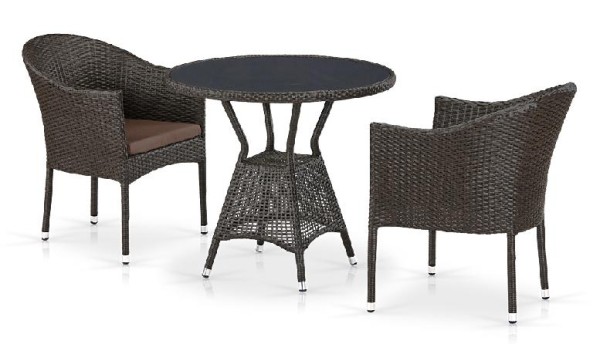 Комплект плетеной мебели AFINA из иск. ротанга T707ANS/Y350-W53 Brown 2Pcs купить в Россоши