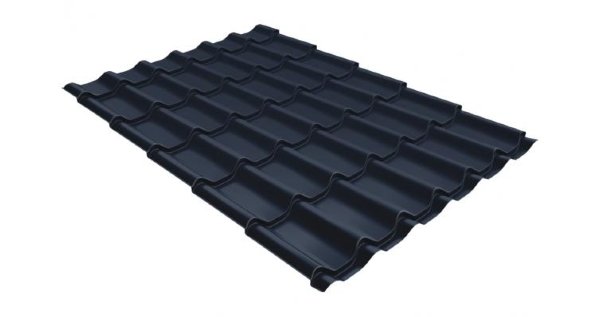 Металлочерепица классик 0,5 Satin RAL 7024 мокрый асфальт купить в Россоши