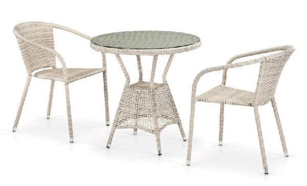 Комплект плетеной мебели AFINA из иск. ротанга T705ANT/Y137C-W85 Latte 2Pcs купить в Россоши