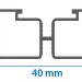 Лага алюминиевая KRONEX 40x15x3000 мм опорная Slim купить в Россоши