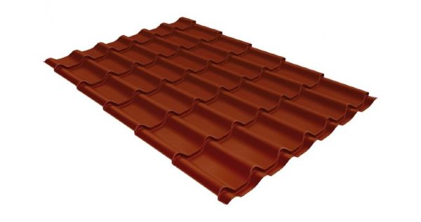 Металлочерепица классик 0,5 Satin RAL 8004 терракота купить в Россоши