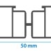 Лага алюминиевая KRONEX 50x25x3000 мм несущая купить в Россоши