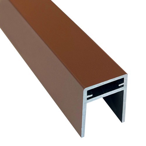 П-профиль Алюминиевый EasyDecking 35x25 Коричневый купить в Россоши