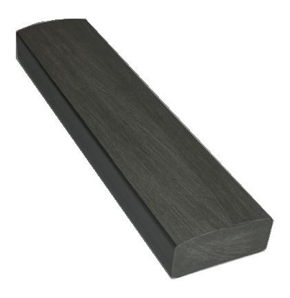 Лавочный брус Ecodecking Некст полнотелый брашированный 70х35 графит купить в Россоши