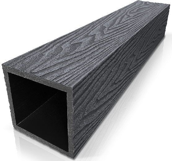 Столб ДПК 3D GardenParkett фактура дерева Графит купить в Россоши