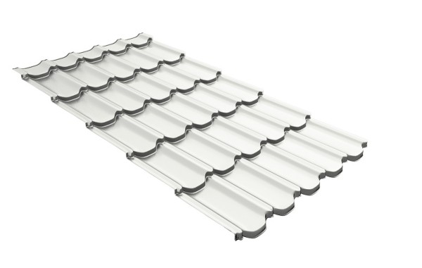 Металлочерепица квинта плюс с 3D резом 0,5 Satin RAL 9003 сигнальный белый купить в Россоши