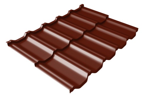 Металлочерепица модульная Квинта Uno Grand Line c 3D резом 0,5 Satin RAL 3005 красное вино купить в Россоши