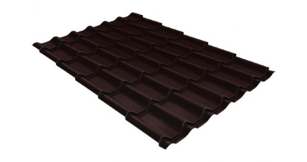 Металлочерепица классик 0,5 Satin RAL 8017 шоколад купить в Россоши