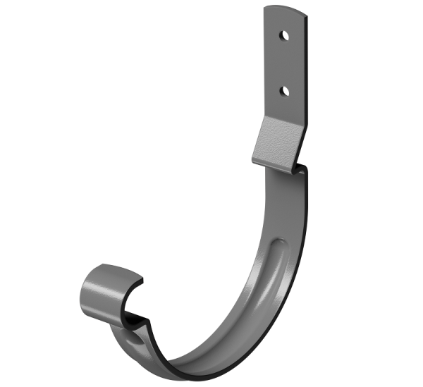 Карнизный крюк короткий (гнутый) D125 Döcke STAL PREMIUM Графит, (RAL 7024) купить в Россоши